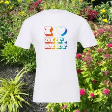 Load image into Gallery viewer, “I ❤️ Mt. Airy” Rainbow Roll Screenprinted T-Shirt
